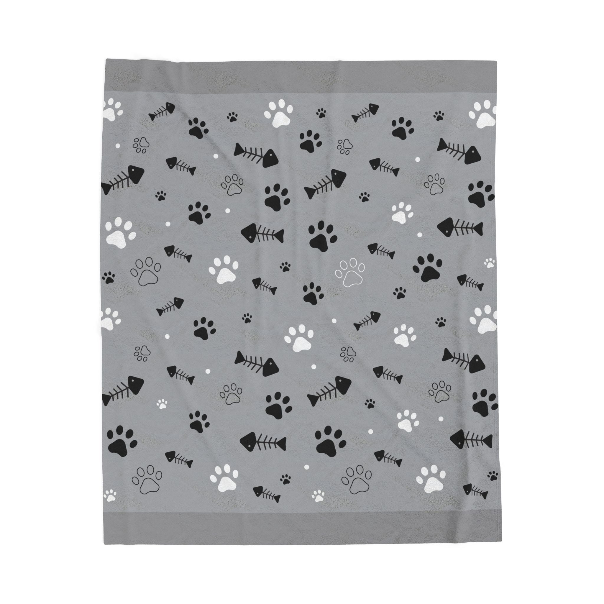 Green Leaf Pattern Velveteen Plush Blanket Botanical Leaves, Soft Throw